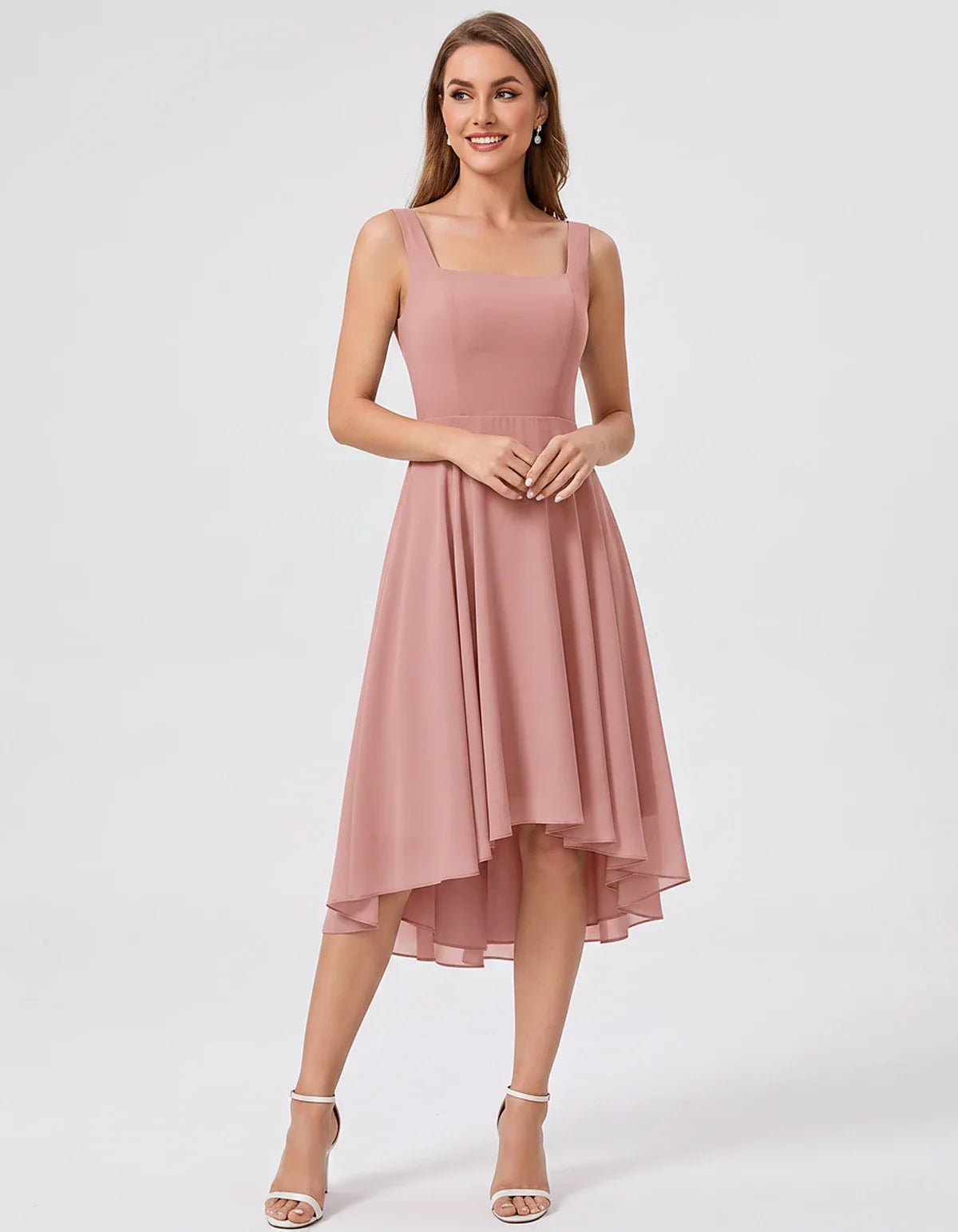 Polyester Chiffon Sleeveless Strapless A-Line Midi Dress for Party, Cocktail, Evening, Wedding Guest, Summer Events & Vacatio | SKU: VD-684275913548126-PURPLE-L,VD-684275913548126-PURPLE-M,VD-684275913548126-PURPLE-S,VD-684275913548126-PURPLE-XL,VD-684275913548126-PURPLE-XS