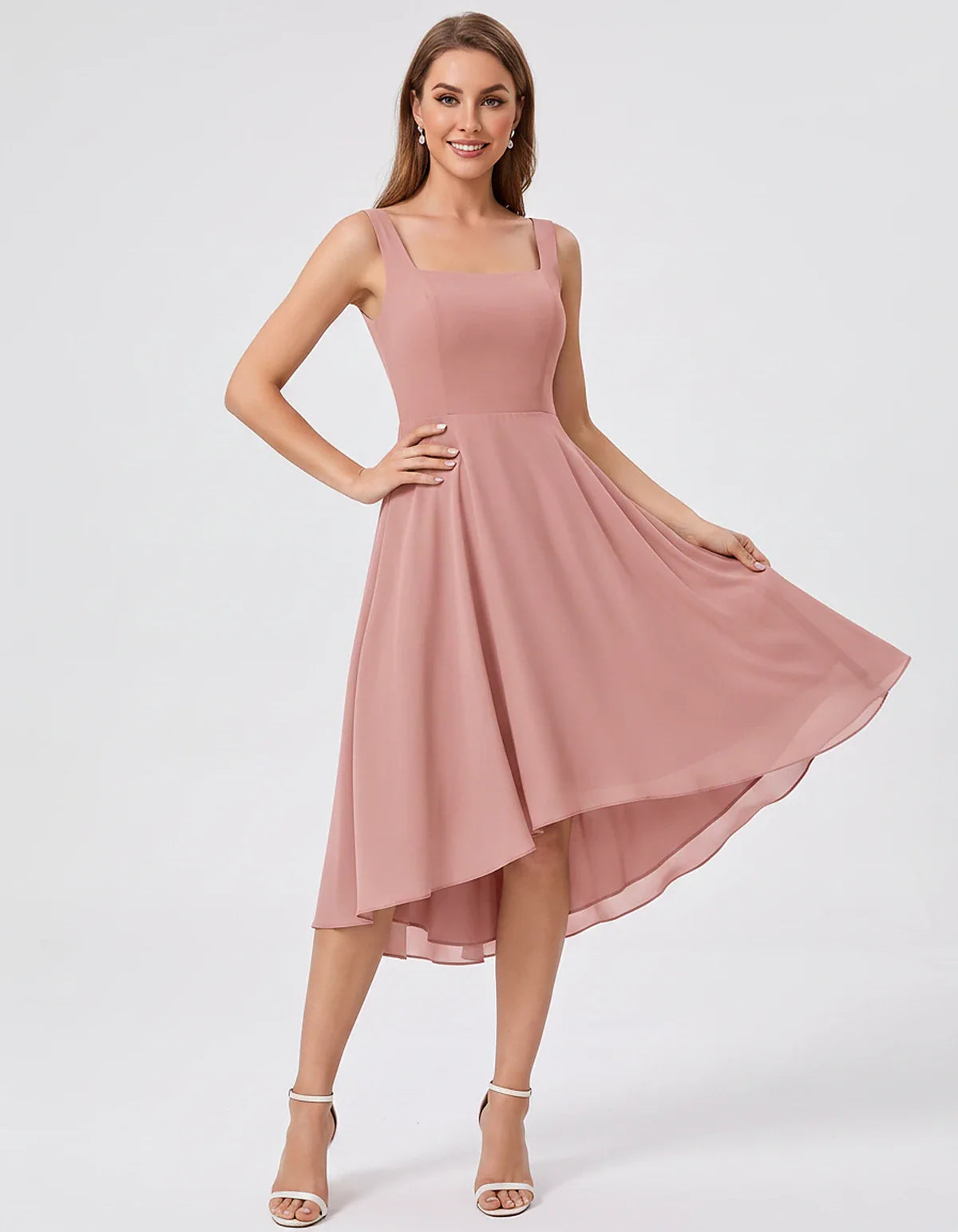Polyester Chiffon Sleeveless Strapless A-Line Midi Dress for Party, Cocktail, Evening, Wedding Guest, Summer Events & Vacatio | SKU: VD-684275913548126-PURPLE-L,VD-684275913548126-PURPLE-M,VD-684275913548126-PURPLE-S,VD-684275913548126-PURPLE-XL,VD-684275913548126-PURPLE-XS