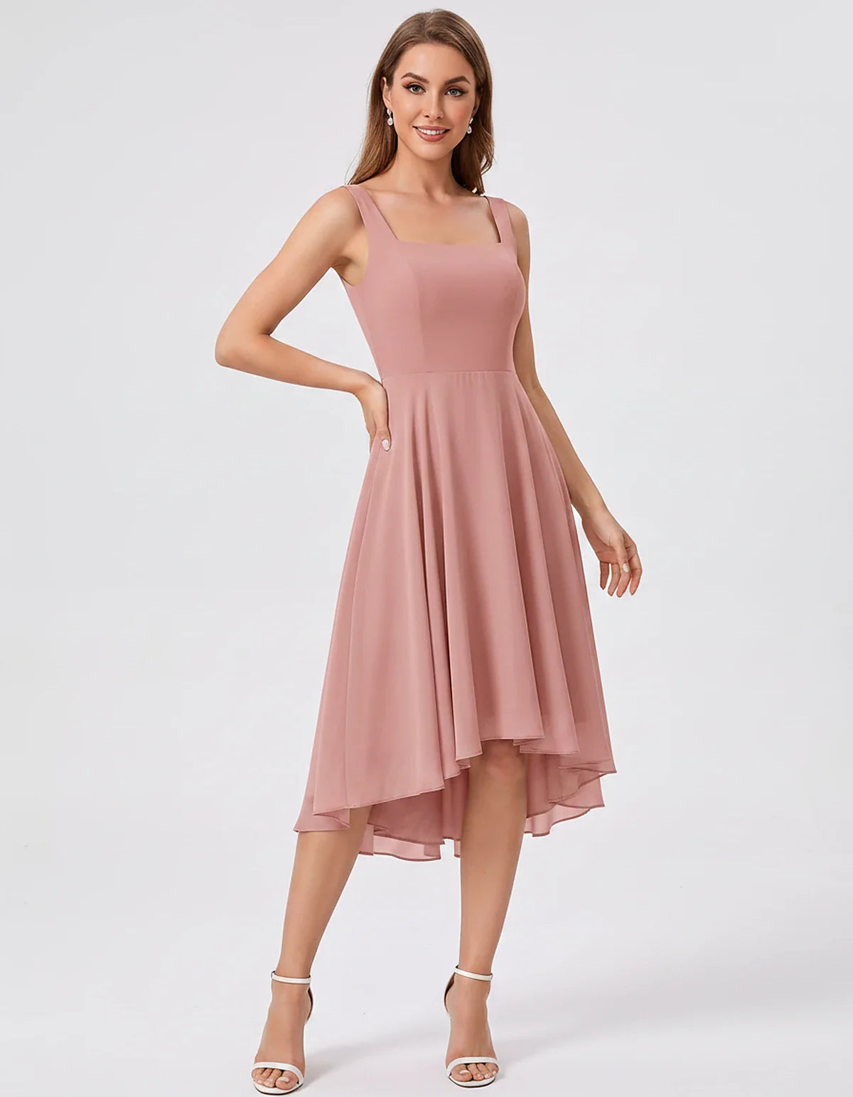 Polyester Chiffon Sleeveless Strapless A-Line Midi Dress for Party, Cocktail, Evening, Wedding Guest, Summer Events & Vacatio | SKU: VD-684275913548126-PURPLE-L,VD-684275913548126-PURPLE-M,VD-684275913548126-PURPLE-S,VD-684275913548126-PURPLE-XL,VD-684275913548126-PURPLE-XS