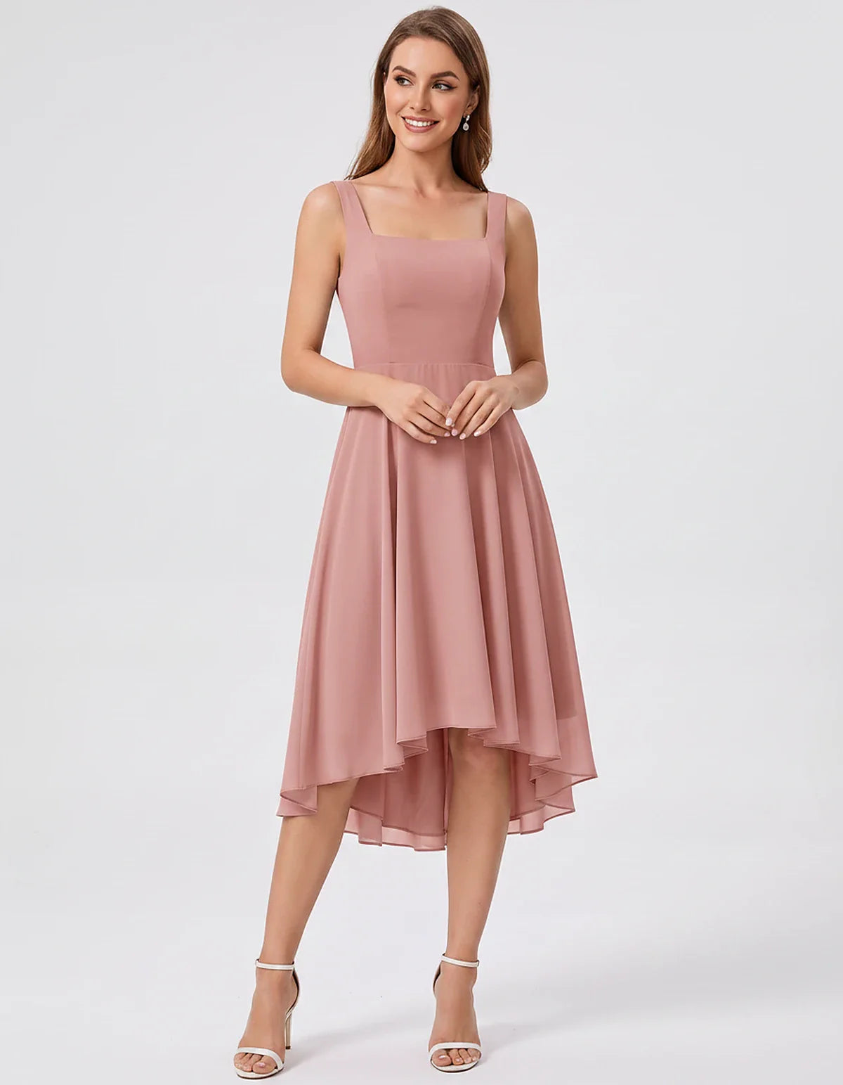 Polyester Chiffon Sleeveless Strapless A-Line Midi Dress for Party, Cocktail, Evening, Wedding Guest, Summer Events & Vacatio | SKU: VD-684275913548126-PURPLE-L,VD-684275913548126-PURPLE-M,VD-684275913548126-PURPLE-S,VD-684275913548126-PURPLE-XL,VD-684275913548126-PURPLE-XS