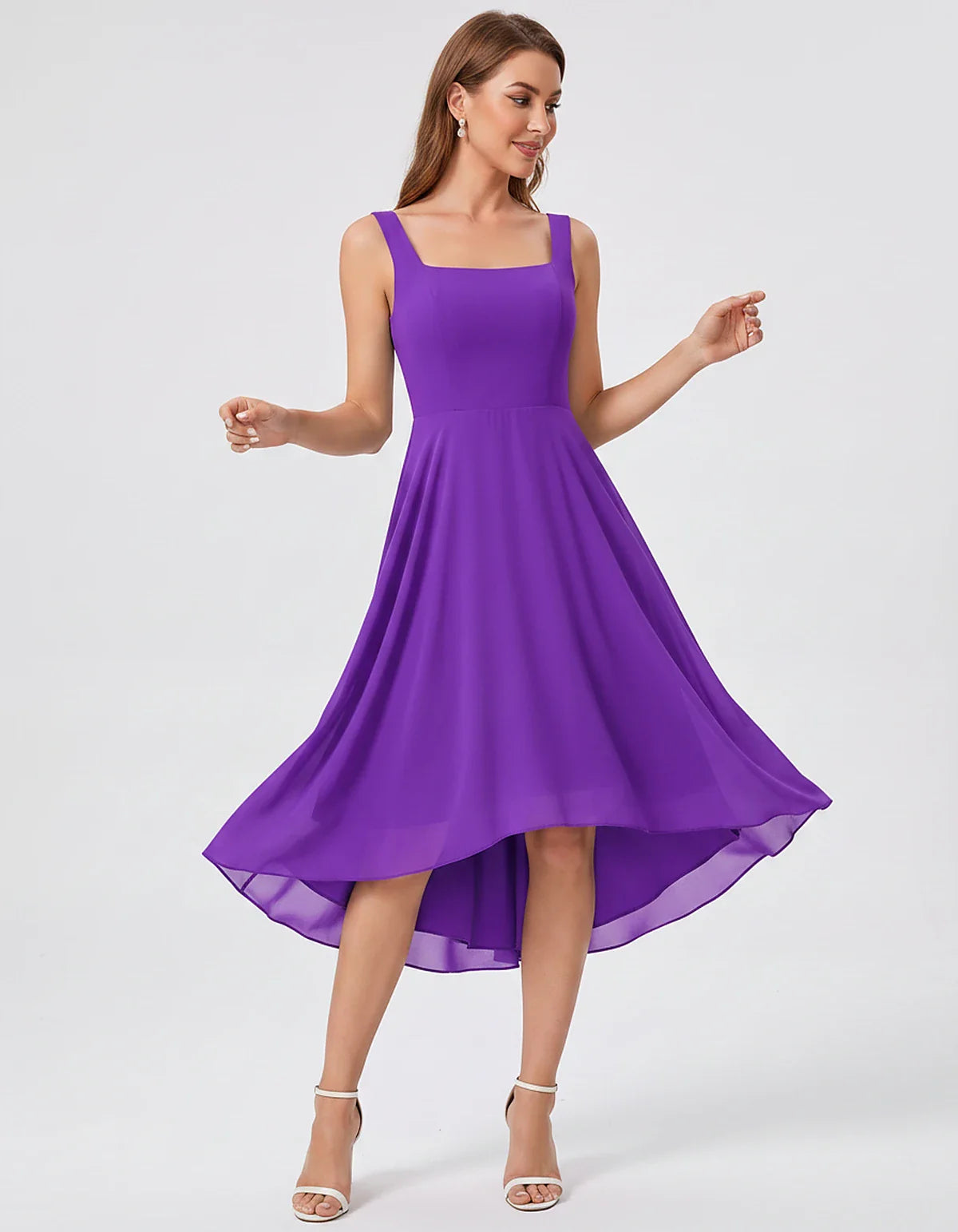 Polyester Chiffon Sleeveless Strapless A-Line Midi Dress for Party, Cocktail, Evening, Wedding Guest, Summer Events & Vacatio | SKU: VD-684275913548126-GREEN-L,VD-684275913548126-GREEN-M,VD-684275913548126-GREEN-S,VD-684275913548126-GREEN-XL,VD-684275913548126-GREEN-XS
