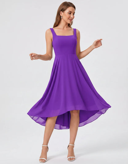 Polyester Chiffon Sleeveless Strapless A-Line Midi Dress for Party, Cocktail, Evening, Wedding Guest, Summer Events & Vacatio | SKU: VD-684275913548126-GREEN-L,VD-684275913548126-GREEN-M,VD-684275913548126-GREEN-S,VD-684275913548126-GREEN-XL,VD-684275913548126-GREEN-XS