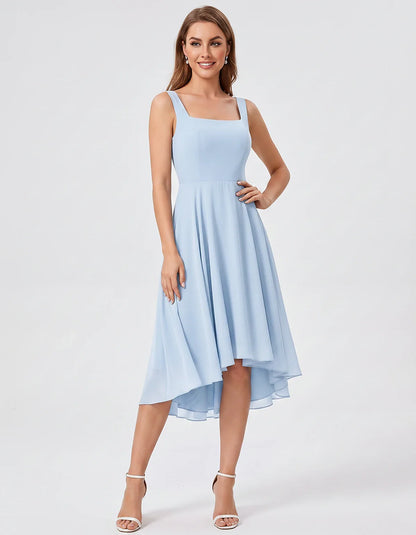 Polyester Chiffon Sleeveless Strapless A-Line Midi Dress for Party, Cocktail, Evening, Wedding Guest, Summer Events & Vacatio | SKU: VD-684275913548126-CHAMPAGNE-L,VD-684275913548126-CHAMPAGNE-M,VD-684275913548126-CHAMPAGNE-S,VD-684275913548126-CHAMPAGNE-XL,VD-684275913548126-CHAMPAGNE-XS