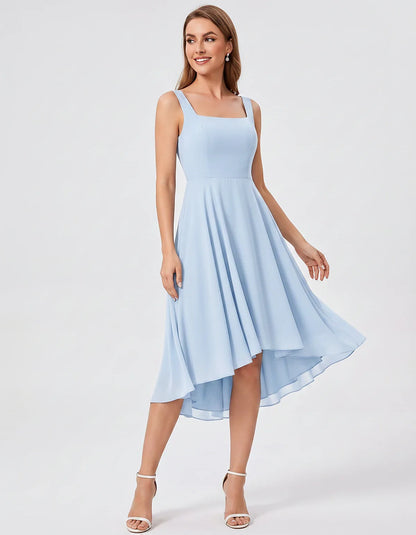 Polyester Chiffon Sleeveless Strapless A-Line Midi Dress for Party, Cocktail, Evening, Wedding Guest, Summer Events & Vacatio | SKU: VD-684275913548126-SKYBLUE-L,VD-684275913548126-SKYBLUE-M,VD-684275913548126-SKYBLUE-S,VD-684275913548126-SKYBLUE-XL,VD-684275913548126-SKYBLUE-XS