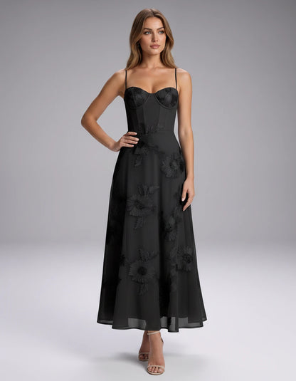 Verity Midi Dresses — Black | SKU: RB-563d85-black-2,RB-563d85-black-4,RB-563d85-black-6,RB-563d85-black-8,RB-563d85-black-10,RB-563d85-black-12,RB-563d85-black-14,RB-563d85-black-16,RB-563d85-black-16W,RB-563d85-black-18W,RB-563d85-black-20W,RB-563d85-black-22W