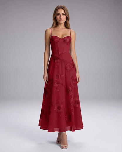 Verity Midi Dresses — Red