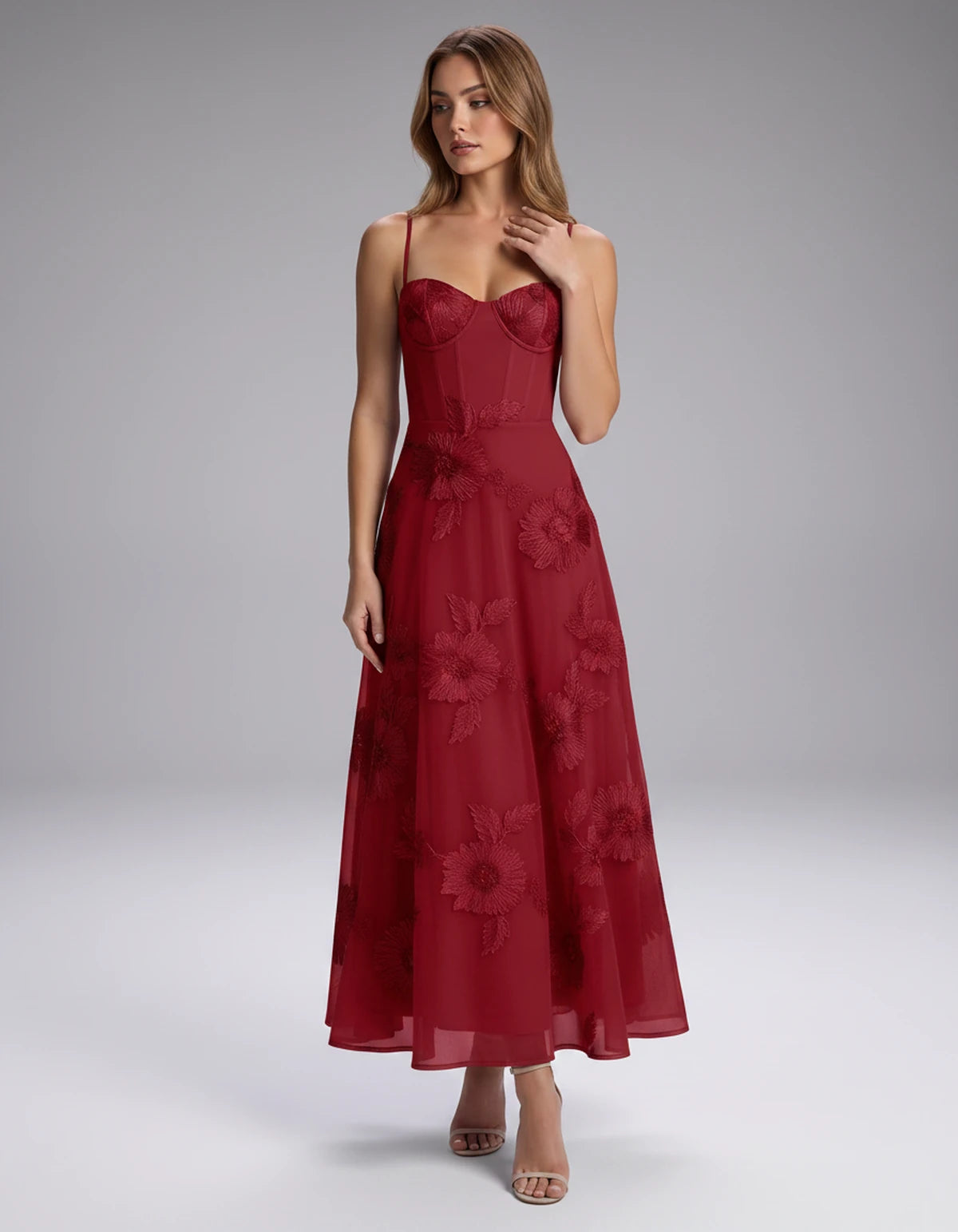 Verity Midi Dresses — Red | SKU: RB-563d85-red-2,RB-563d85-red-4,RB-563d85-red-6,RB-563d85-red-8,RB-563d85-red-10,RB-563d85-red-12,RB-563d85-red-14,RB-563d85-red-16,RB-563d85-red-16W,RB-563d85-red-18W,RB-563d85-red-20W,RB-563d85-red-22W