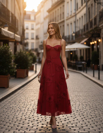 Verity Midi Dresses — Red | SKU: RB-563d85-red-2,RB-563d85-red-4,RB-563d85-red-6,RB-563d85-red-8,RB-563d85-red-10,RB-563d85-red-12,RB-563d85-red-14,RB-563d85-red-16,RB-563d85-red-16W,RB-563d85-red-18W,RB-563d85-red-20W,RB-563d85-red-22W