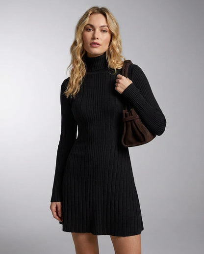 Vespertine Mini Dresses — Black