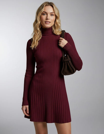 Vespertine Mini Dresses — Dark red | SKU: RB-4a78e0-darkred-XS,RB-4a78e0-darkred-S,RB-4a78e0-darkred-M,RB-4a78e0-darkred-L