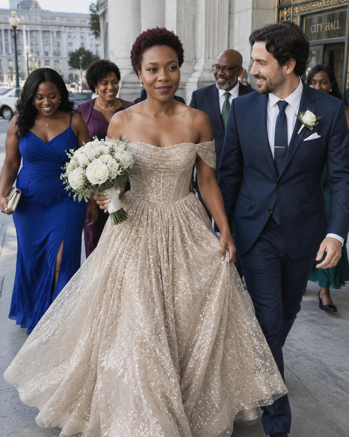 Сhampagne Glitter Tulle Off-Shoulder Corset Ball Gown Maxi Dress | Ramblion | SKU: VMD-583194726408315-CHAMPAGNE-L,VMD-583194726408315-CHAMPAGNE-M,VMD-583194726408315-CHAMPAGNE-S,VMD-583194726408315-CHAMPAGNE-XL,VMD-583194726408315-CHAMPAGNE-XS