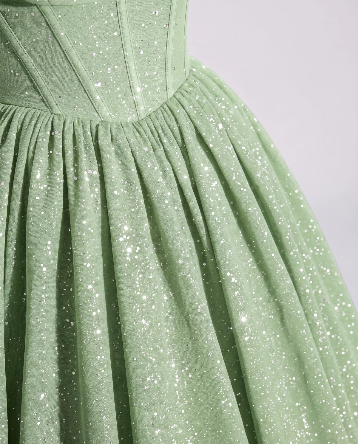 Mint Glitter Tulle Off-Shoulder Corset Ball Gown Maxi Dress | Ramblion | SKU: VMD-583194726408315-MINT-L,VMD-583194726408315-MINT-M,VMD-583194726408315-MINT-S,VMD-583194726408315-MINT-XL,VMD-583194726408315-MINT-XS