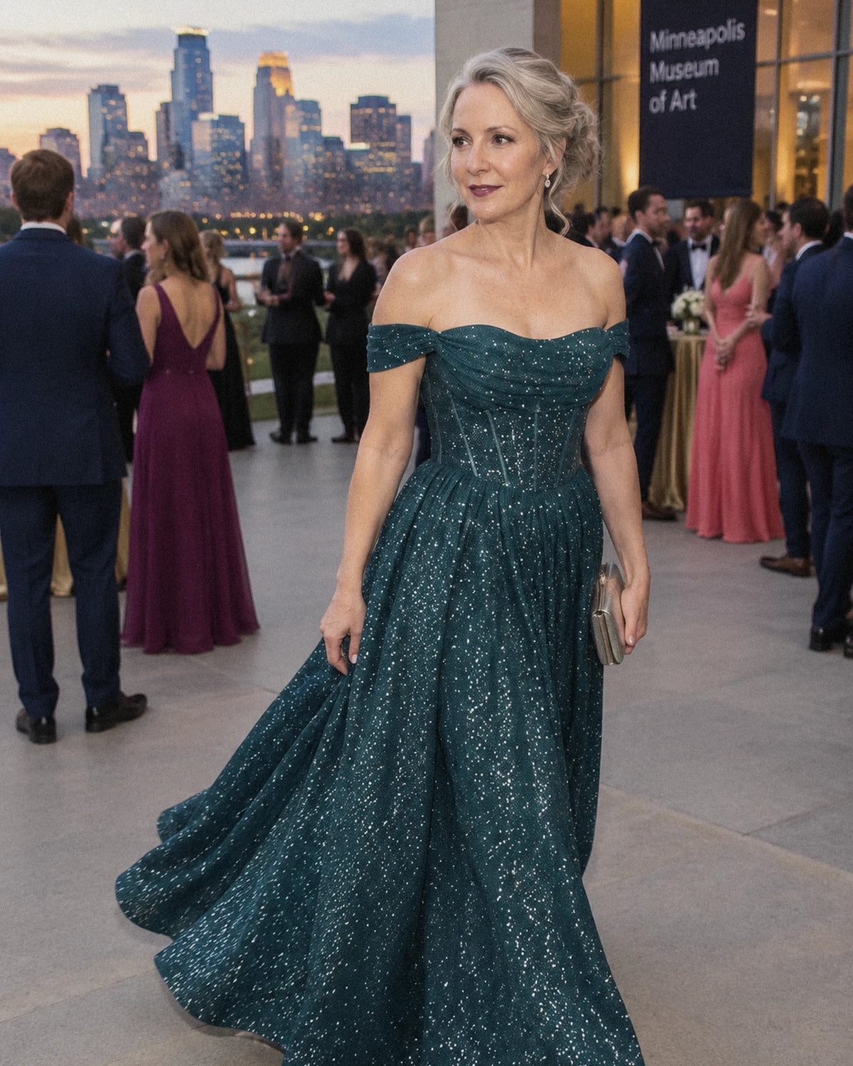 Peacock Glitter Tulle Off-Shoulder Corset Ball Gown Maxi Dress | Ramblion | SKU: VMD-583194726408315-PEACOCK-L,VMD-583194726408315-PEACOCK-M,VMD-583194726408315-PEACOCK-S,VMD-583194726408315-PEACOCK-XL,VMD-583194726408315-PEACOCK-XS