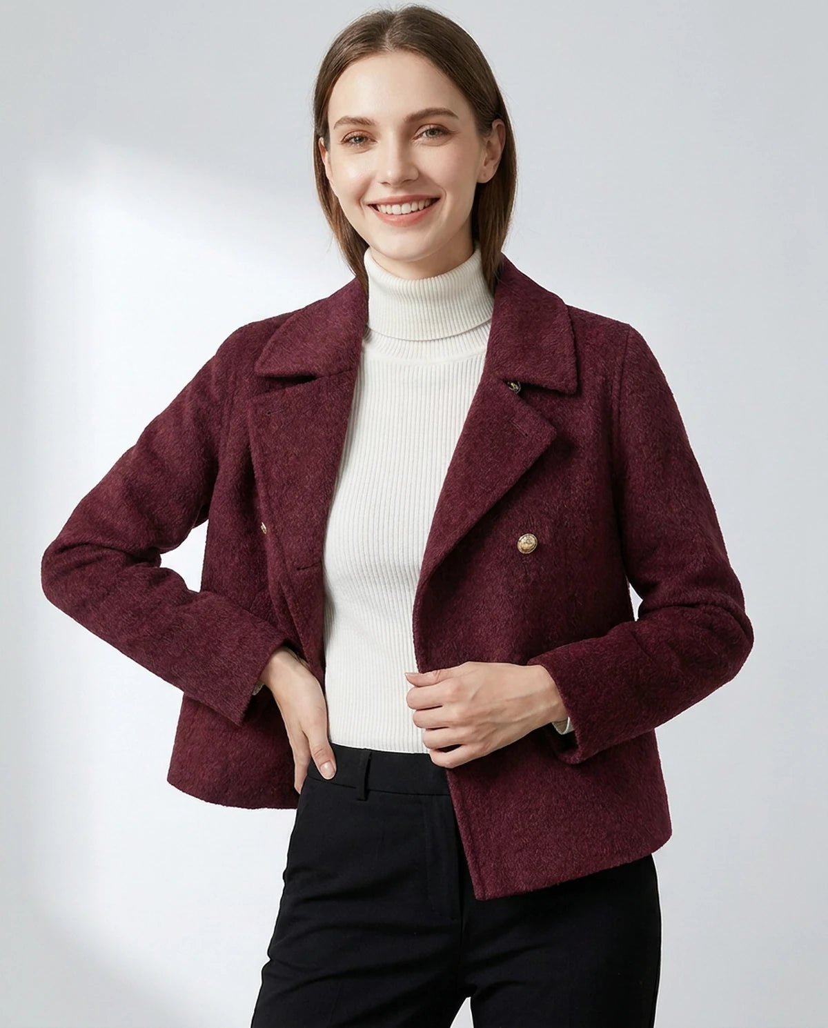 Vittoria Jackets — Burgundy | SKU: RB-ed08db-burgundy-XS,RB-ed08db-burgundy-S,RB-ed08db-burgundy-M,RB-ed08db-burgundy-L,RB-ed08db-burgundy-XL