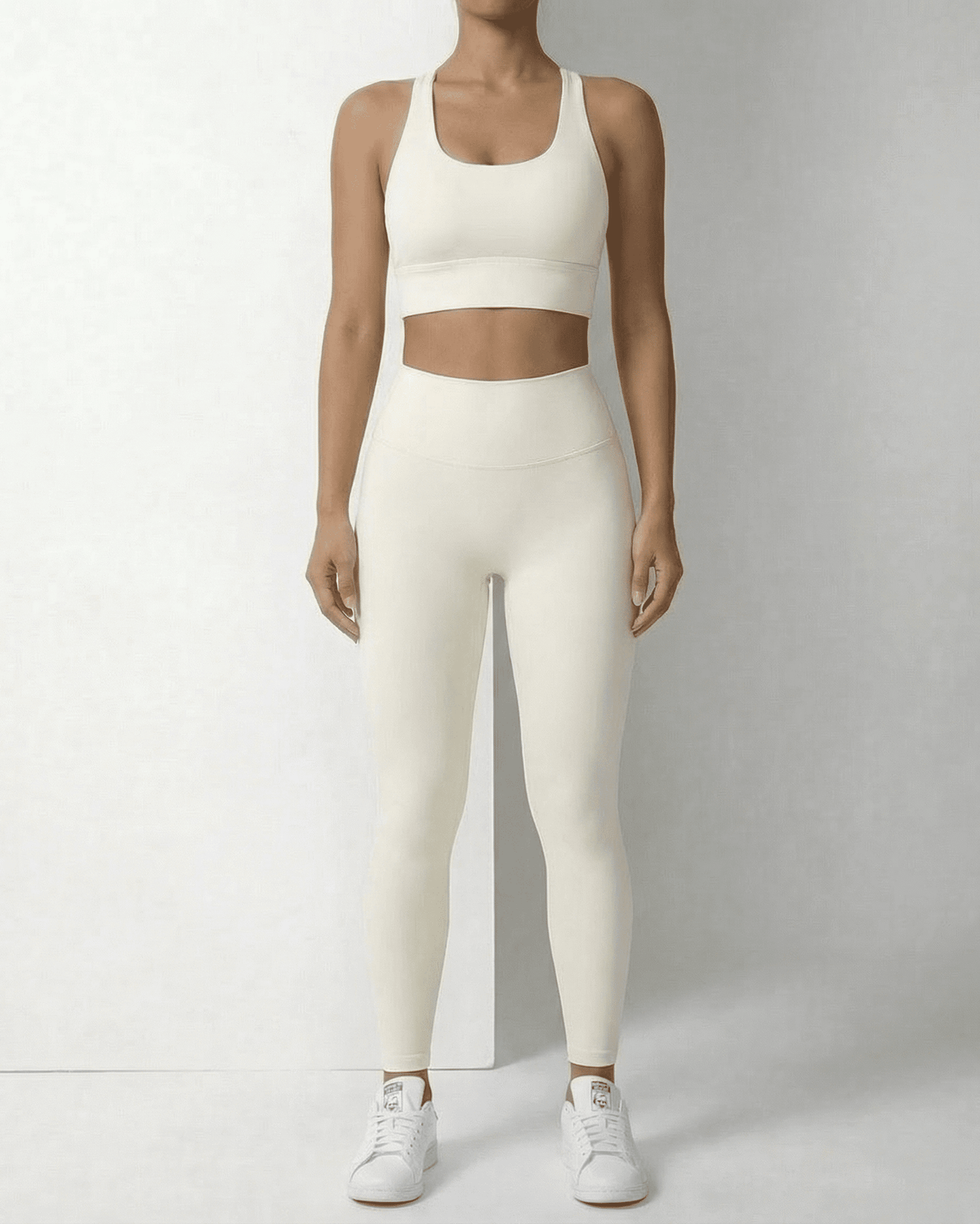 Cream Leggings, front view | Ramblion