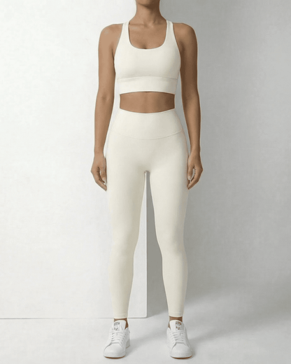 Cream Leggings, front view | Ramblion