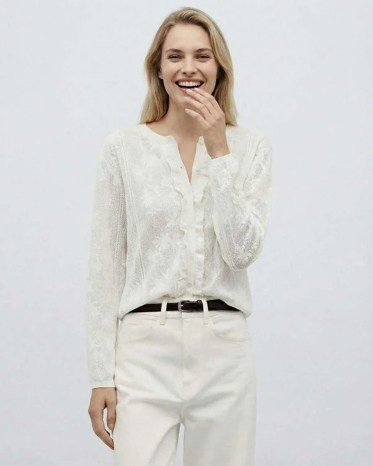 White Blouse, front view | Ramblion | SKU: MBL-482950731-white-L-5833,MBL-482950731-white-M-5545,MBL-482950731-white-S-7968,MBL-482950731-white-XL-3851,MBL-482950731-white-XS-1374