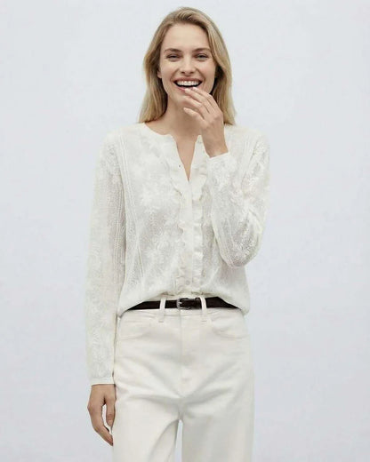 White Blouse, front view | Ramblion | SKU: MBL-482950731-white-L-5833,MBL-482950731-white-M-5545,MBL-482950731-white-S-7968,MBL-482950731-white-XL-3851,MBL-482950731-white-XS-1374