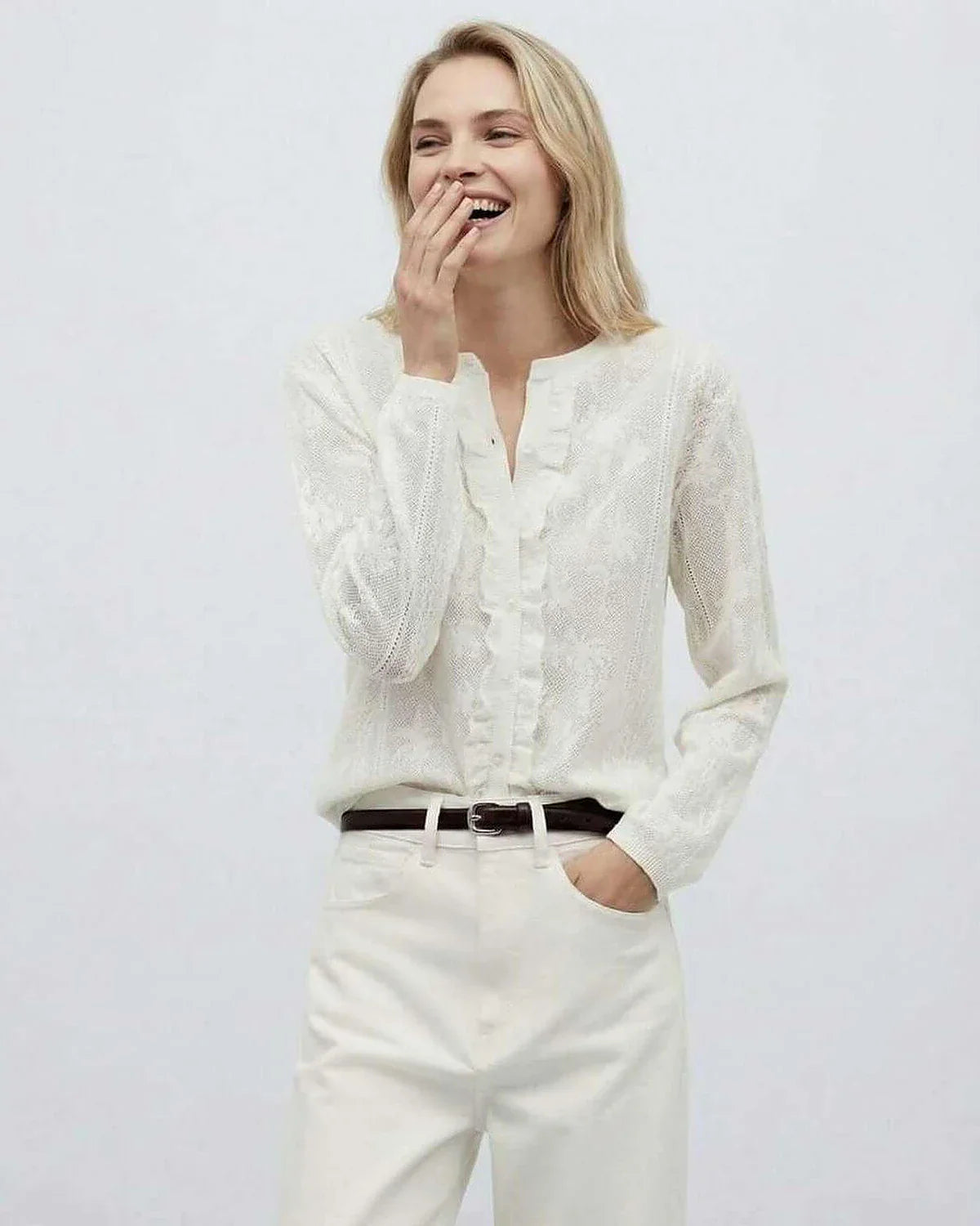 White Blouse, front view | Ramblion | SKU: MBL-482950731-white-L-5833,MBL-482950731-white-M-5545,MBL-482950731-white-S-7968,MBL-482950731-white-XL-3851,MBL-482950731-white-XS-1374