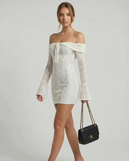White Bodycon Bardot Neck Sleeveless Mini Dress | Evening Events & Evening Parties, side view | Ramblion | SKU: LMD-73524-white-L-2924-2557,LMD-73524-white-M-717-2856,LMD-73524-white-S-6157-1012,LMD-73524-white-XL-264-7242,LMD-73524-white-XS-9931-7629