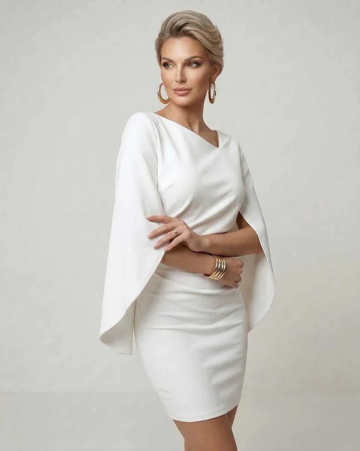 White Bodycon Round Neck Sleeveless Mini Dress | Formal Events, Cocktail Parties, Day-to-Night & Casual Outings, front view | | SKU: LMN-874512693-white-L-3602,LMN-874512693-white-M-5272,LMN-874512693-white-S-2345,LMN-874512693-white-XL-6048,LMN-874512693-white-XS-5886