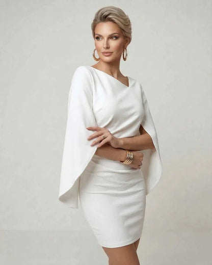 White Bodycon Round Neck Sleeveless Mini Dress | Formal Events, Cocktail Parties, Day-to-Night & Casual Outings, front view | | SKU: LMN-874512693-white-L-3602,LMN-874512693-white-M-5272,LMN-874512693-white-S-2345,LMN-874512693-white-XL-6048,LMN-874512693-white-XS-5886