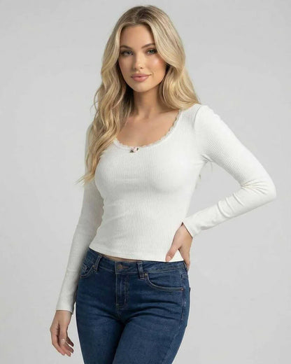 White Cotton Pullover, front view | Ramblion | SKU: EP-48372-WHITE-L-740,EP-48372-WHITE-M-518,EP-48372-WHITE-S-7205,EP-48372-WHITE-XL-5026,EP-48372-WHITE-XS-4945
