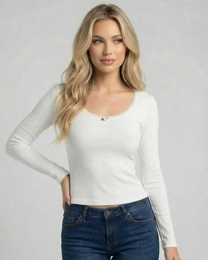 White Cotton Pullover, front view | Ramblion | SKU: EP-48372-WHITE-L-740,EP-48372-WHITE-M-518,EP-48372-WHITE-S-7205,EP-48372-WHITE-XL-5026,EP-48372-WHITE-XS-4945