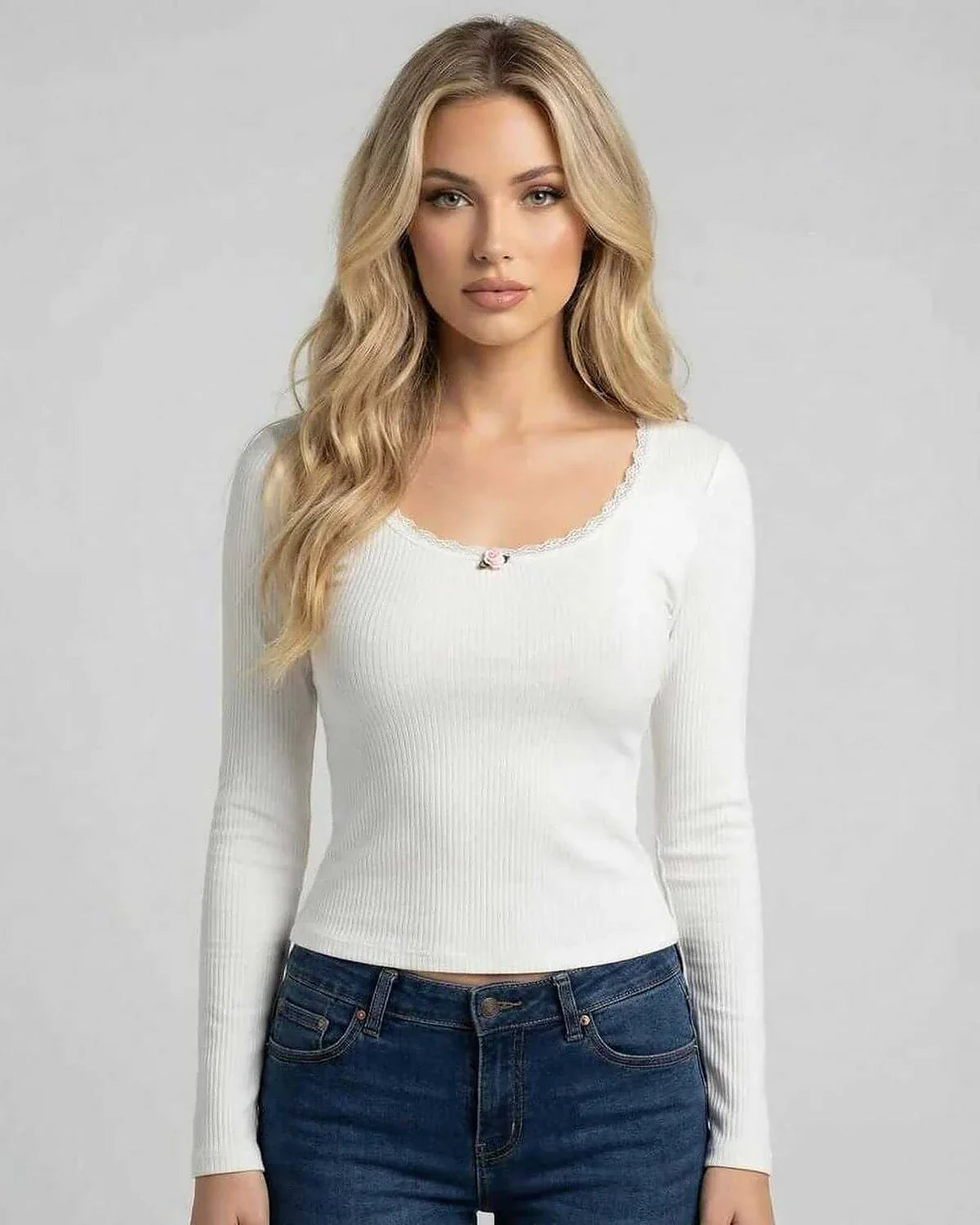 White Cotton Pullover, front view | Ramblion | SKU: EP-48372-WHITE-L-740,EP-48372-WHITE-M-518,EP-48372-WHITE-S-7205,EP-48372-WHITE-XL-5026,EP-48372-WHITE-XS-4945