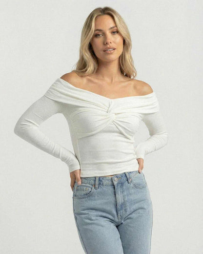 White Cotton Top, front view | Ramblion | SKU: MT-48291-white-L-5543,MT-48291-white-M-1003,MT-48291-white-S-6713,MT-48291-white-XL-8582,MT-48291-white-XS-8706