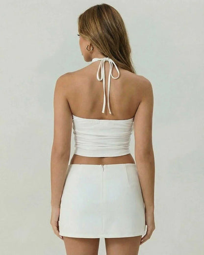White Cotton Top, back view | Ramblion | SKU: VT-74829-white-L-308,VT-74829-white-M-3466,VT-74829-white-S-1301,VT-74829-white-XL-4311,VT-74829-white-XS-1235