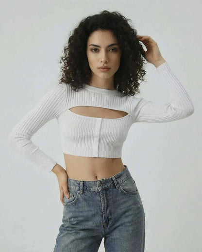 White Cotton Top, front view | Ramblion | SKU: MT-48372-white-L-6299,MT-48372-white-M-5617,MT-48372-white-S-2037,MT-48372-white-XL-8642,MT-48372-white-XS-7836
