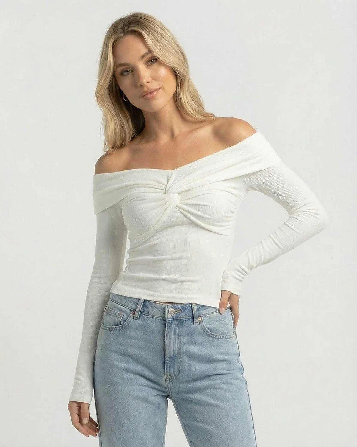 White Cotton Top, front view | Ramblion | SKU: MT-48291-white-L-5543,MT-48291-white-M-1003,MT-48291-white-S-6713,MT-48291-white-XL-8582,MT-48291-white-XS-8706