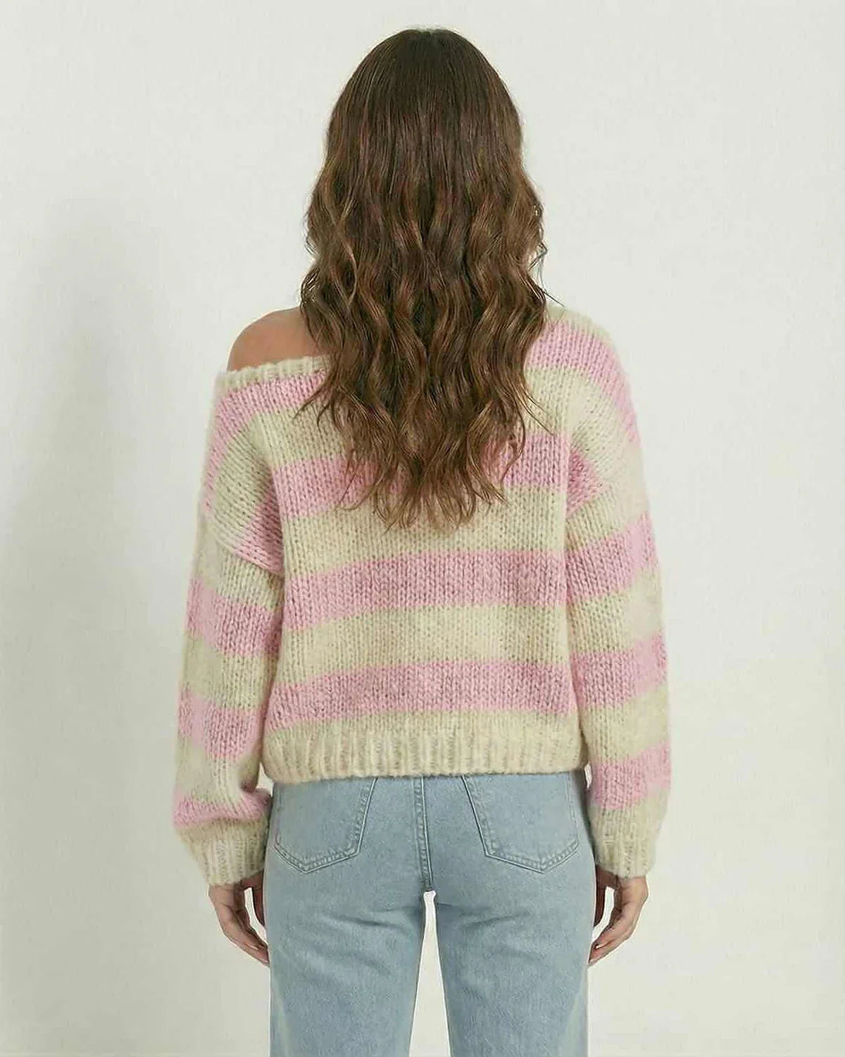 White Pullover, back view | Ramblion | SKU: RP-67394-pinkivory-L-3966,RP-67394-pinkivory-M-3552,RP-67394-pinkivory-S-8726,RP-67394-pinkivory-XL-768,RP-67394-pinkivory-XS-3238