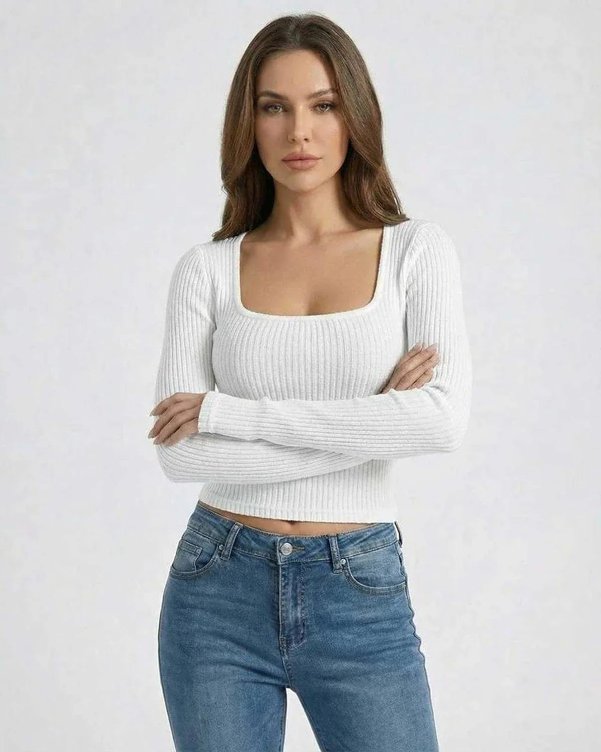 White Pullover, front view | Ramblion | SKU: AP-47291-white-L-8139,AP-47291-white-M-8800,AP-47291-white-S-2588,AP-47291-white-XL-6409,AP-47291-white-XS-6040