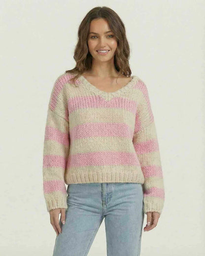 White Pullover, front view | Ramblion | SKU: RP-67394-pinkivory-L-3966,RP-67394-pinkivory-M-3552,RP-67394-pinkivory-S-8726,RP-67394-pinkivory-XL-768,RP-67394-pinkivory-XS-3238