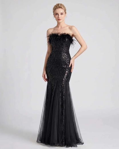 White,purple,gold,red,silver,black,pink,green Mermaid Asymmetric Sleeveless Maxi Dress | Evening Events & Cocktail Parties, f