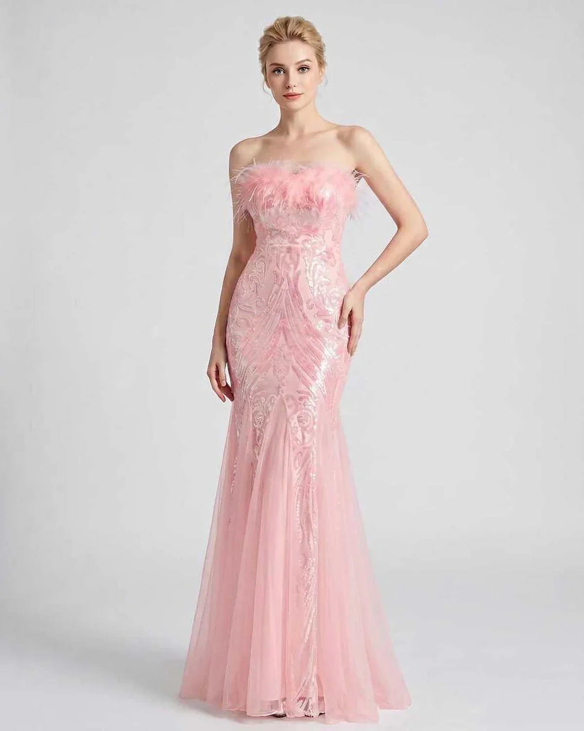 White,purple,gold,red,silver,black,pink,green Mermaid Asymmetric Sleeveless Maxi Dress | Evening Events & Cocktail Parties, f