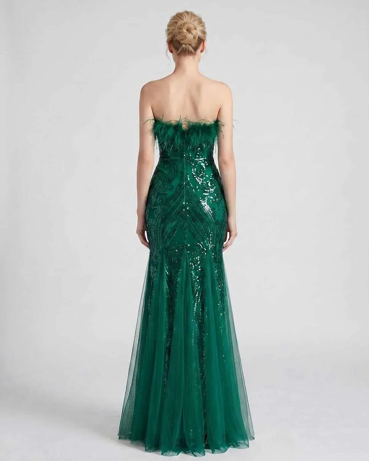 White,purple,gold,red,silver,black,pink,green Mermaid Asymmetric Sleeveless Maxi Dress | Evening Events & Cocktail Parties, b | SKU: RB-77F79C-GREEN-L,RB-77F79C-GREEN-M,RB-77F79C-GREEN-S,RB-77F79C-GREEN-XL,RB-77F79C-GREEN-XS