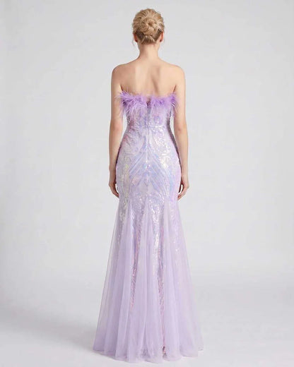 White,purple,gold,red,silver,black,pink,green Mermaid Asymmetric Sleeveless Maxi Dress | Evening Events & Cocktail Parties, b | SKU: RB-77F79C-PURPLE-L,RB-77F79C-PURPLE-M,RB-77F79C-PURPLE-S,RB-77F79C-PURPLE-XL,RB-77F79C-PURPLE-XS