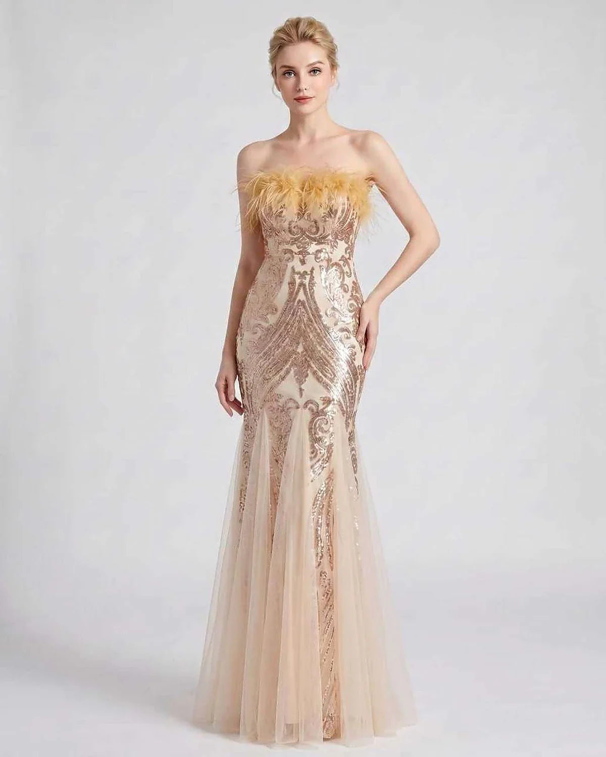 White,purple,gold,red,silver,black,pink,green Mermaid Asymmetric Sleeveless Maxi Dress | Evening Events & Cocktail Parties, f