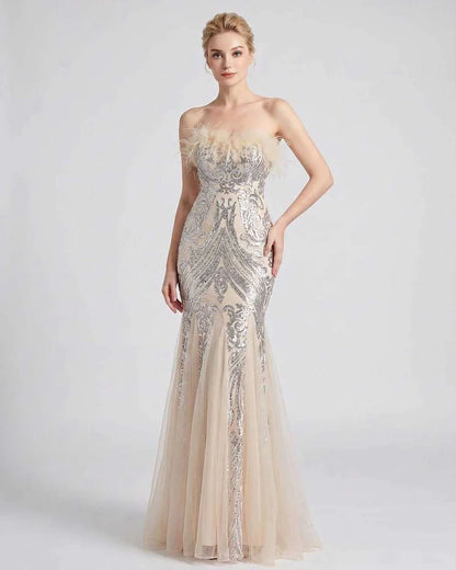 White,purple,gold,red,silver,black,pink,green Mermaid Asymmetric Sleeveless Maxi Dress | Evening Events & Cocktail Parties, f