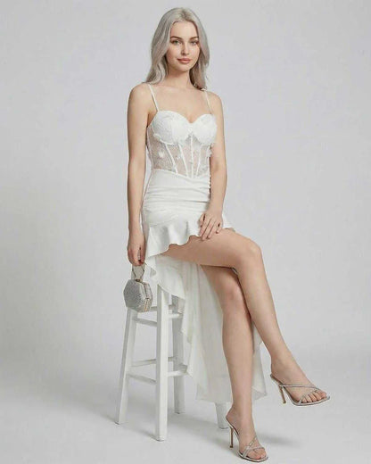 White Velvet Wrap Wrap Neck Sleeveless Maxi Dress | Bridal Showers, side view | Ramblion | SKU: IMD-48291-white-L-4813,IMD-48291-white-M-1040,IMD-48291-white-S-5083,IMD-48291-white-XL-6504,IMD-48291-white-XS-1016