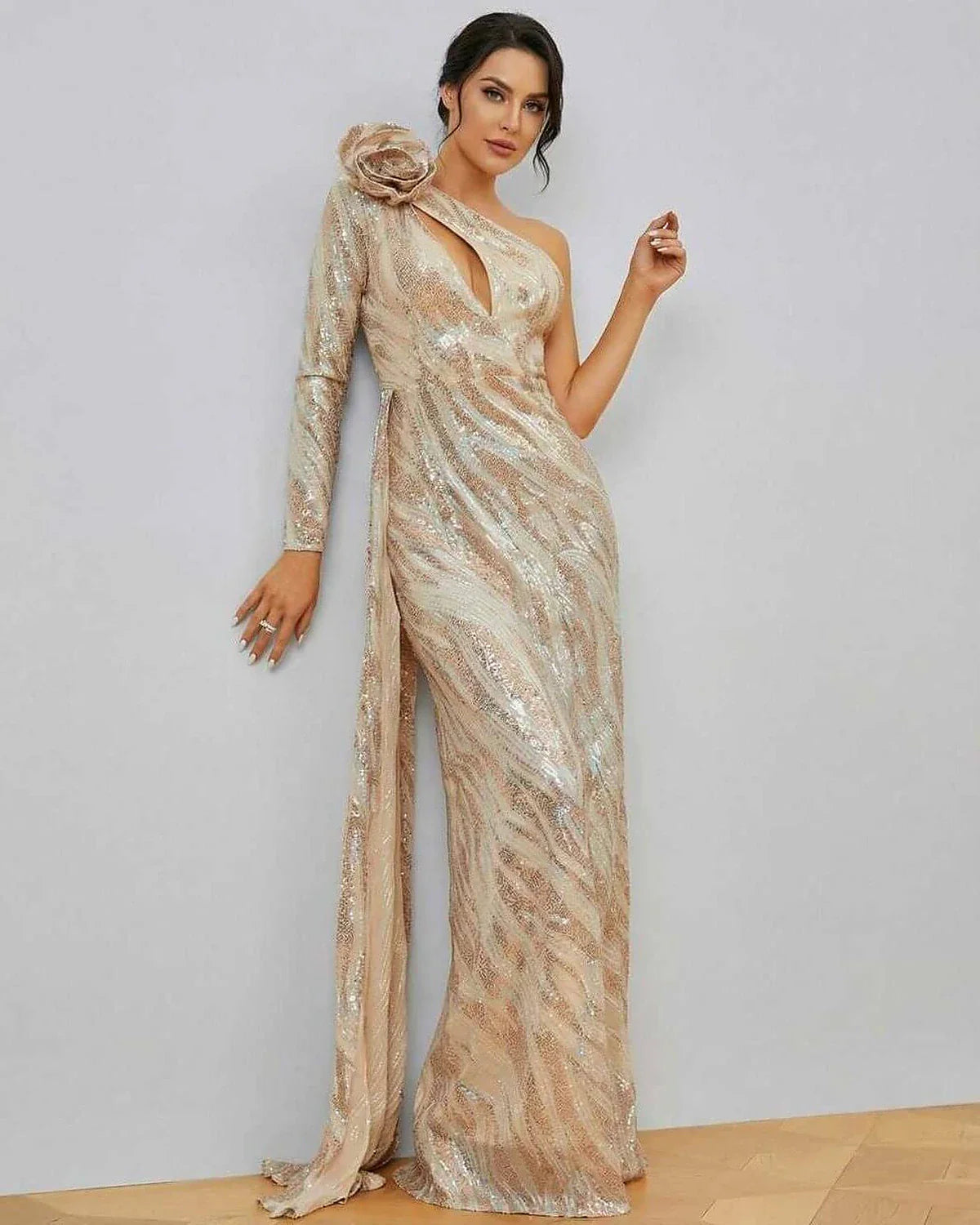 Yellow Satin Bodycon Asymmetric Sleeveless Maxi Dress | Bridal Showers, front view | Ramblion | SKU: CMX-734829165-yellow-L-5711,CMX-734829165-yellow-M-5701,CMX-734829165-yellow-S-1558,CMX-734829165-yellow-XL-3288,CMX-734829165-yellow-XS-3479