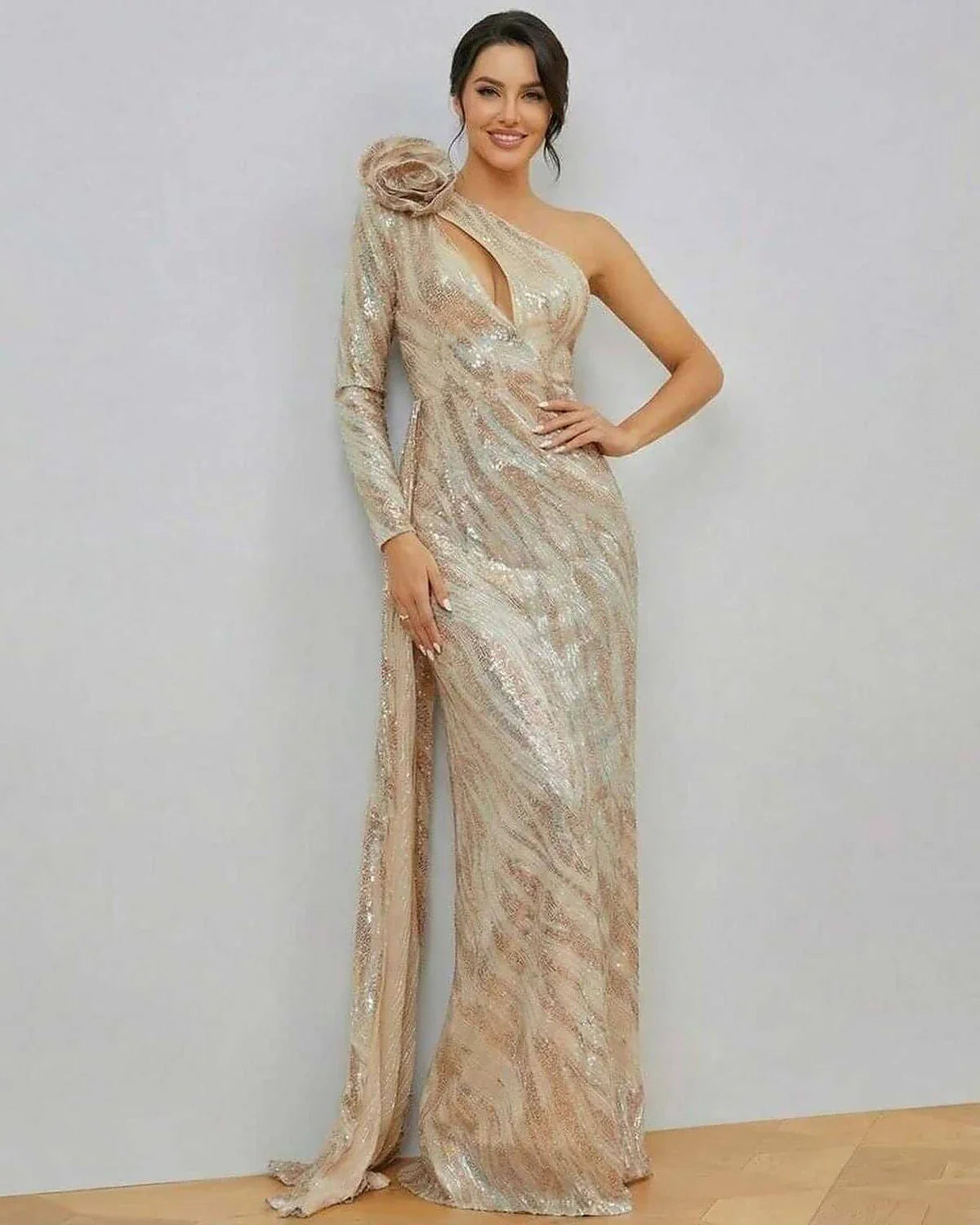 Yellow Satin Bodycon Asymmetric Sleeveless Maxi Dress | Bridal Showers, front view | Ramblion | SKU: CMX-734829165-yellow-L-5711,CMX-734829165-yellow-M-5701,CMX-734829165-yellow-S-1558,CMX-734829165-yellow-XL-3288,CMX-734829165-yellow-XS-3479