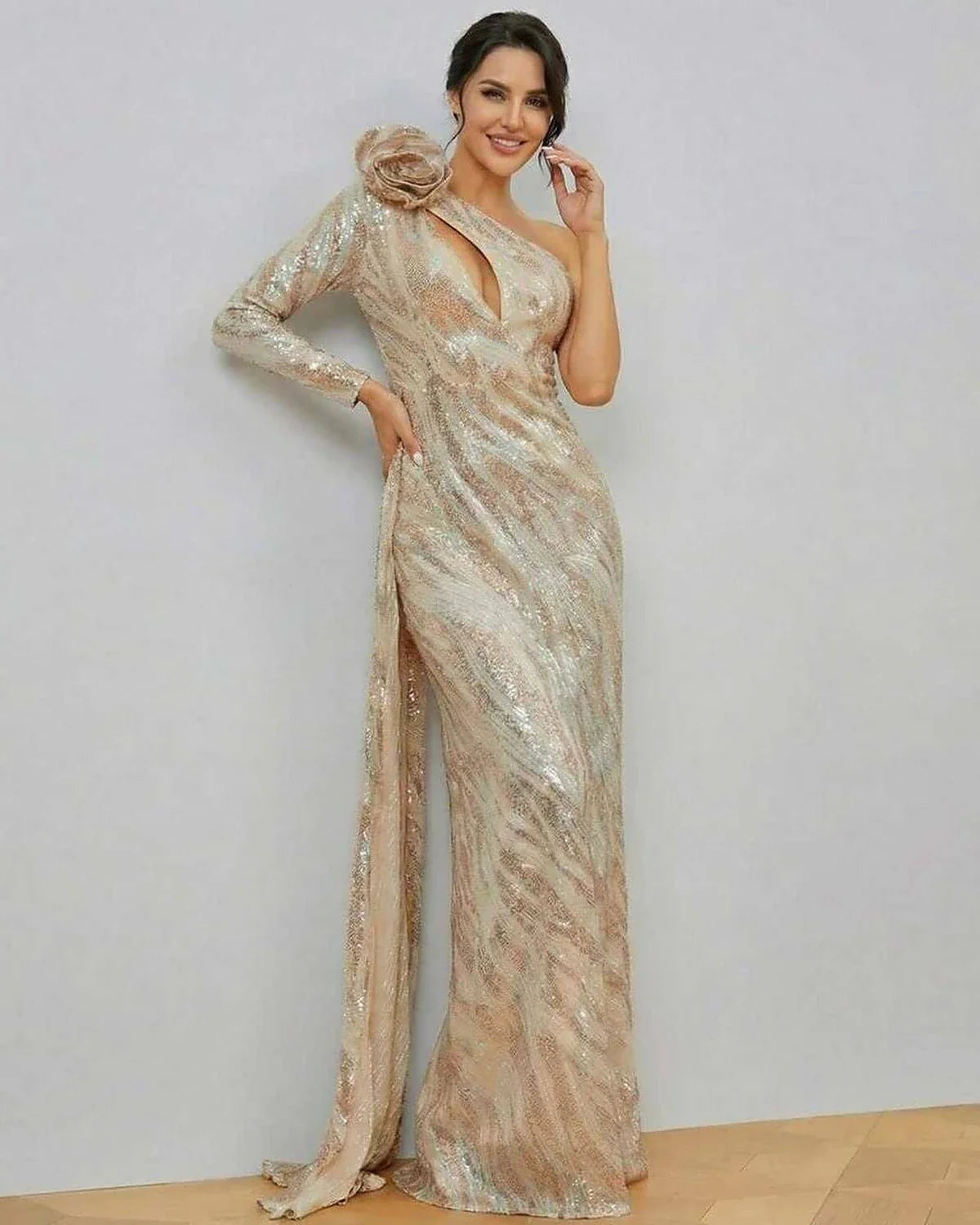 Yellow Satin Bodycon Asymmetric Sleeveless Maxi Dress | Bridal Showers, front view | Ramblion | SKU: CMX-734829165-yellow-L-5711,CMX-734829165-yellow-M-5701,CMX-734829165-yellow-S-1558,CMX-734829165-yellow-XL-3288,CMX-734829165-yellow-XS-3479
