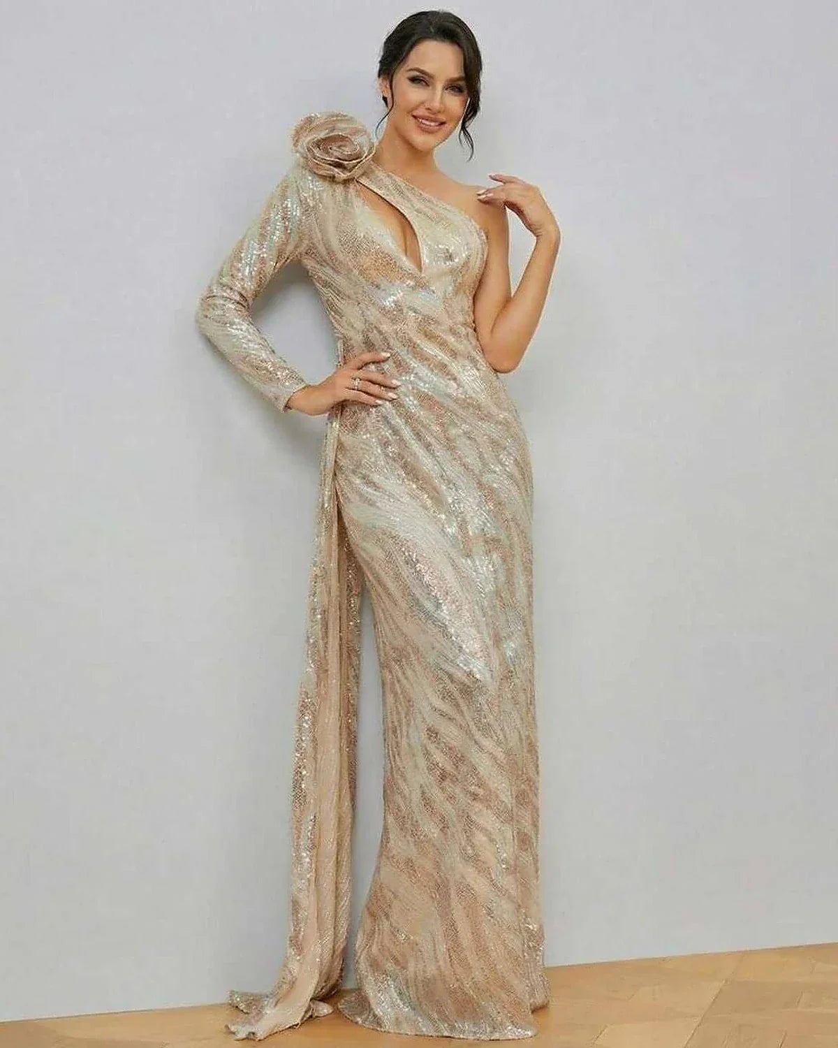 Yellow Satin Bodycon Asymmetric Sleeveless Maxi Dress | Bridal Showers, front view | Ramblion | SKU: CMX-734829165-yellow-L-5711,CMX-734829165-yellow-M-5701,CMX-734829165-yellow-S-1558,CMX-734829165-yellow-XL-3288,CMX-734829165-yellow-XS-3479