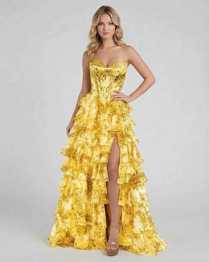 Yellow Satin Wrap Sweetheart Sleeveless Maxi Dress | Formal Events, Night Out, Weddings & Everyday Wear, front view | Ramblio | SKU: SMD-782364190-yellow-L-8521,SMD-782364190-yellow-M-6648,SMD-782364190-yellow-S-9790,SMD-782364190-yellow-XL-8298,SMD-782364190-yellow-XS-8344