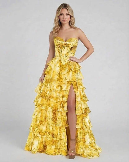 Yellow Satin Wrap Sweetheart Sleeveless Maxi Dress | Formal Events, Night Out, Weddings & Everyday Wear, front view | Ramblio | SKU: SMD-782364190-yellow-L-8521,SMD-782364190-yellow-M-6648,SMD-782364190-yellow-S-9790,SMD-782364190-yellow-XL-8298,SMD-782364190-yellow-XS-8344