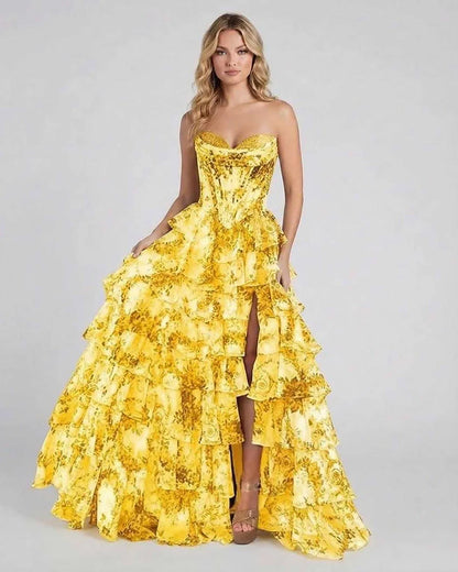 Yellow Satin Wrap Sweetheart Sleeveless Maxi Dress | Formal Events, Night Out, Weddings & Everyday Wear, front view | Ramblio | SKU: SMD-782364190-yellow-L-8521,SMD-782364190-yellow-M-6648,SMD-782364190-yellow-S-9790,SMD-782364190-yellow-XL-8298,SMD-782364190-yellow-XS-8344